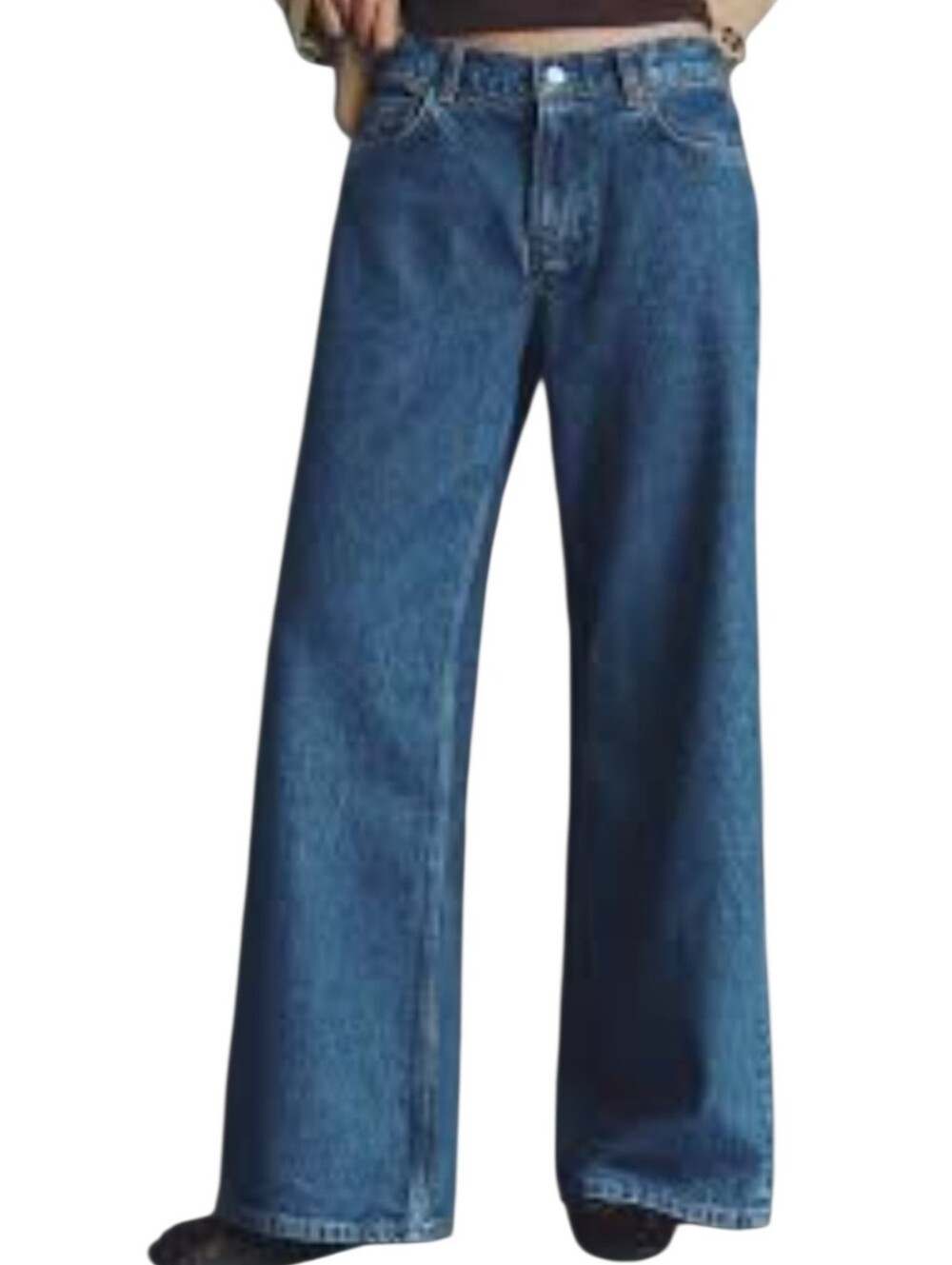 Reformation Blue‎ Rul Lived-In Wide Leg Baggy Denim Jeans Size 4